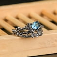 thumbnail image 2 of PVCS Bague Libellules et un Lotus, Bague Vintage Thaïe Incrustée d'Argent, 2 of 4