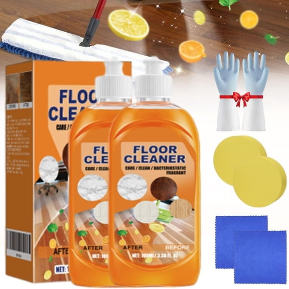 Floor Cleaner, Upgraded Floor Cleaner Hardwood, Powerful Decontamination Floor Cleaner, Multi Effect Cleaning Without Damaging for Wood Floors Ceramic Tile Marble (2)