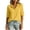 Yellow, variant on hoksml Women Half Button Mid Sleeve Collarted Shirt Cotton Linen Solid Loose Casual Top for Office Daily Golf