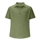 thumbnail image 3 of Blusa y camisa de manga corta con cuello vuelto para hombre, blusa informal de verano con solapa y botones de color liso, blusa para hombre, 3 of 5
