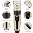 thumbnail image 2 of Dog Clippers, USB Rechargeable Cordless Dog Grooming Kit, Low Noise Electric Pets Hair Trimmers Shaver Shears with Comb Guides Scissors Nail Kits for Dogs, Cats and Rabbits, 2 of 9