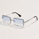 thumbnail image 2 of Gafas de sol sin montura Sunnimix 2 pares gafas cuadradas con lentes tintados, 2 of 8