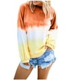 thumbnail image 2 of Aloohaidyvio Crewneck Sweatshirt Womens,Womens Spring Tie-Dye Gradient Long Sleeve Crew Neck Sweatshirt Top, 2 of 6