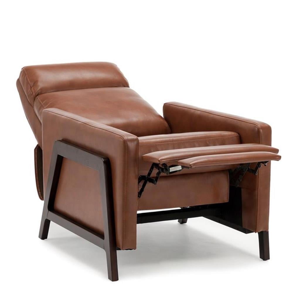 Comfort Pointe Maxton Caramel Push Back Faux Leather Recliner