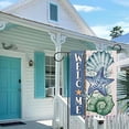 thumbnail image 6 of Welcome Summer Beach Small Decorative Garden Flag, Coastal Conch Starfish Yard Lawn Outside Decor, Farmhouse Spring Nautical Burlap Outdoor Home Decoration Double Sided 12 x 18, 6 of 6