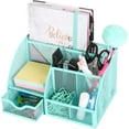 thumbnail image 3 of Desk Organizer With Easy Access Design, Ample Storage Space For Office Home Use, Compact And Durable Black Silver Pink Blue Seven Compartments, 3 of 5