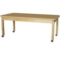 thumbnail image 2 of Wood Designs HPL306016C6 - Mobile Rectangle High Pressure Laminate Table with Hardwood Legs, 16", 2 of 2