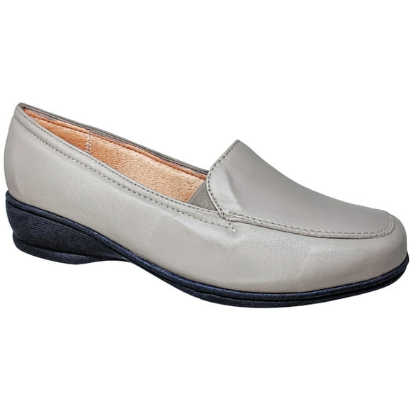 Zapato de Mujer en Piel Borrego para Pie Diabetico Cómodo Mocasin Casual