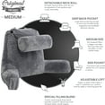 thumbnail image 3 of Husband Pillow Medium Dark Grey, Backrest for Kids, Teens, Petite Adults - Reading Pillows With Arms, Adjustable Loft, Plush Memory Foam, Bed Rest Chair Sitting Up, Detach Neck Roll, Removable Cover, 3 of 7