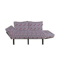 thumbnail image 2 of Starfish Futon Couch, Classical Striped Backdrop with Red Colored Sea Stars Maritime Themed Pattern, Daybed with Metal Frame Upholstered Sofa for Living Dorm, Loveseat, Navy White Red, by Ambesonne, 2 of 4