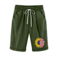 thumbnail image 2 of LEBONYARD Plus Size Shorts Clearance for Women,Women's Shorts for a Casual Stroll,Independence Day Printed Women’s Elastic Waist for Casual with Casual Pockets Half Shorts Pants Army Green M, 2 of 3