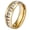 Gold, variant on Womens Gold Crystal Ring Trendy Geometric Wedding Band Stainless Steel Tension Setting 6mm Surface Width Ring Perfect for Parties Womens Fashion Jewelry