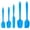 Blue, variant on 5pcs Kitchen Cooking Silicone Spatula Set Heat Resistant Turners Scraper Baking Utensils Blue