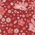 thumbnail image 1 of Ahgly Company Machine Washable Indoor Square Transitional Pastel Red Pink Area Rugs, 5' Square, 1 of 7