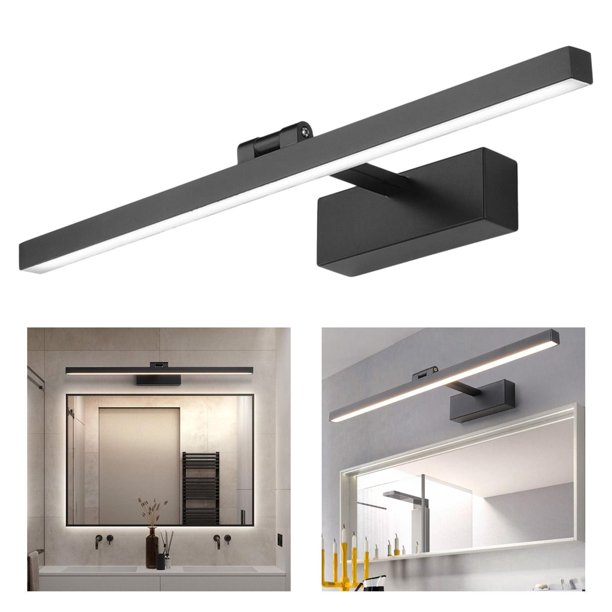 Luz de tocador LED Moderno sobre espejo Luces de enchufe montadas en Espejo de maquillaje Accesorios de lámpara frontal con rotación de Los 50cm 12W