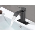 thumbnail image 6 of JERFIT Single Handle Waterfall Bathroom Sink Faucet, Matte Black Modern Vanity Faucet for Single Hole Vessel Sink, 6 of 7