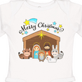 thumbnail image 4 of Inktastic Merry Christmas Cute Nativity Scene Boys or Girls Long Sleeve Baby Bodysuit, 4 of 5