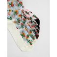thumbnail image 5 of Women's 3 Pairs Sheer Mesh Socks Floral Thin Socks, 5 of 5