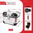 thumbnail image 3 of Baúl para motocicleta de aleación de plástico SaiYue Rufeng de 35 litros, caja trasera eléctrica universal de gran capacidad sin aleación de aluminio, 3 of 5