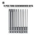 thumbnail image 4 of Screwdriver Set Long 4 Inch 11 PCS T6-T40 Magnetic Security Screwdriver Bits Set, 1/4” Hex Shank Security Tamper Proof Long, 4 of 5