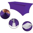 thumbnail image 4 of Eurmax 4Ft Rectangular Fitted Spandex Tablecloths Table Covers(Purple), 4 of 5