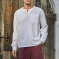 thumbnail image 2 of Chemise Homme Col en V Uni Ample à Manches Longues, 2 of 6