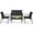 Black, variant on Giantex 4 Pieces Patio Conversation Set Outdoor Furniture Set with Coffee Table for Garden Lawn Backyard
