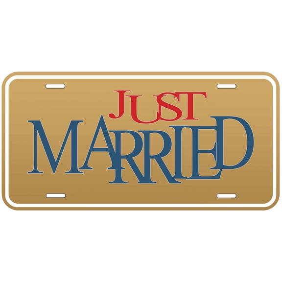 Just Married TAG01 Novelty Car Auto License Plate