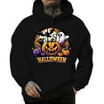 thumbnail image 2 of CONZONE Mens Halloween Hoodies Long Sleeve Hallowmas Pullover Hoodie for Men Pumpkin Ghost Graphic Hooded Sweatshirts With Pocket, 2 of 3