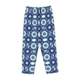 thumbnail image 6 of Uemuo Vintage Blue Pattern Women's Wide Leg Palazzo Lounge Pants with Pockets Light Weight Loose Comfy Casual Pajama Pants-Medium, 6 of 9