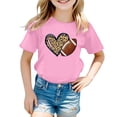 thumbnail image 3 of Yiyuu Summer Girls Casual Sports Tee Football Graphic Short Sleeve T-Shirt, Sizes 3-13, 3 of 3
