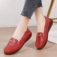 thumbnail image 4 of Big Size Women's Casual Loafers Slip On Leather Shoes Lightweight Walking Shoes Moccasins Classic Penny Loafer Flats Boat Shoes, 4 of 8