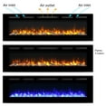 thumbnail image 4 of PuraFlame Alice 68 Inches Recessed Electric Fireplace, Flush Mounted for 2 X 6 Stud, Log Set & Crystal, 1500W Heater, Black, 4 of 7