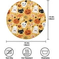 thumbnail image 3 of GZHJMY Halloween Pumpkin Skeleton Pattern Round Placemats, Durable Non-Slip Table Mat Heat and Stain Resistant Placemat for Kitchen Table Outdoor BBQ Activities, 4PCS, 3 of 6