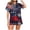Black#9527, variant on BOOMNY Independence Day Womens Pajamas Set Short Sleeve July 4Th Pjs Tops Shorts Sleepwewar Pyjamas Patriotic Star Striped Graphic Soft Cozy 4Th Of July Homewear Loungewear Sets