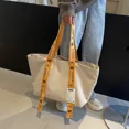 thumbnail image 5 of Bolso de hombro de tela de nailon de gran capacidad para mujer, nuevo bolso de mano de viaje de ocio en color contrastante, bolso de compras para ir al trabajo, 5 of 5