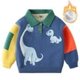 thumbnail image 2 of KYAIGUO Toddler Baby Boys Winter Sweater Kids Knit Cartoon Sweater Padded Warm Casual Sweater for 2-7Y, 2 of 5