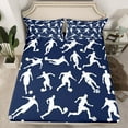 thumbnail image 2 of Castle Fairy Adults Female Men Soccer Print Twin Sheet Sets 3pcs,Sport Football Theme Twin Fitted Sheet Microfiber,Ball Gamer Breathable Flat Sheet,Ultra Soft Home Decor, 2 of 7