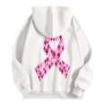 thumbnail image 7 of Fiaer,Hoodies for Breast Cancer Awareness,Womens Tops Loose Fit Casual Trendy,Long Sleeve Plus Size Drawstring Hooded Pullover with Pocket White L, 7 of 7