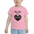 thumbnail image 2 of Mama Is My BESTIE Cute Toddler T Shirts for Boys Girls (Pink, Youth S), 2 of 5