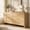 Natural Oak, variant on Vintagearth 5 Drawers Dresser for Bedroom, Curved 45.6" Tall FSC-certified Wood 1.18" Thick Board Dressers & Chests of Drawers for Living Room, Hallway, Entryway, Oak