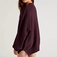 thumbnail image 4 of WTXUE Women's Oversized Batwing Sweaters 2025 Fall Outfits Trendy Crewneck Knit Side Slit Fashion Pullover Tops Tunic Sweater Baggy Soft Sweaters Wine L, 4 of 7