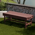thumbnail image 3 of Wildridge Classic Vineyard Bench, Cherrywood - Outdoor Weather Resistant Poly Lumber Bench for Patio, Deck, Garden, 3 of 4