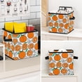 thumbnail image 7 of RATGDN Collapsible Fabric Cube Storage Bin with Double Handles for Living Room Bedroom Office Black - White Background Orange Simple, 7 of 7