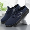 thumbnail image 5 of Domzle Shoes for Men Casual Slip on Walking Sneakers Lightweight Breathable Mesh Fashion Gym Athletic Sports Workout Non Slip Trainers Blue, 5 of 6