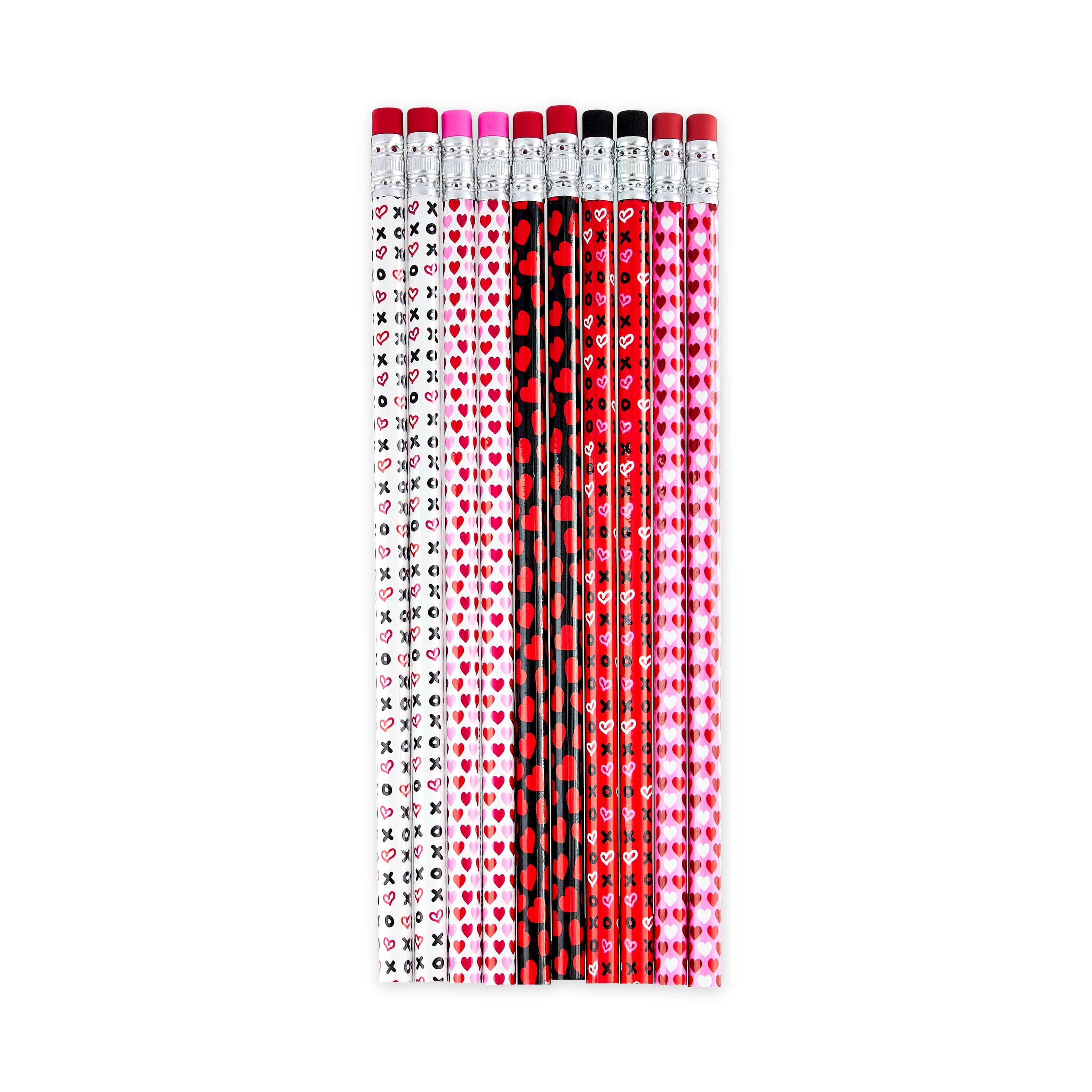 WAY TO CELEBRATE! Way To Celebrate Valentine's Day Colorful Hearts Pencils, 10 Count