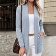 thumbnail image 6 of BUIGTTKLOP Women's Long Sleeve Cardigan Lightweight Casual Open Front Cardigans with Pockets, 6 of 8