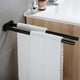 thumbnail image 2 of Toallero de pared para baño, toallero de acero inoxidable, toallero para taladrar para baño y cocina, color negro, 2 of 5