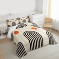 thumbnail image 3 of Manfei Strieps Abstract Bedding Comforter Set, Orange Circle Geometric Twin Comforter Sets, Mid Century Minimalst Artwork Reversible Bedding Set, Super Cozy Room Decor, 2-Piece, 3 of 8