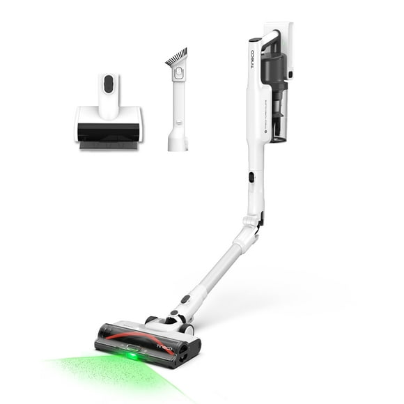 Tineco Aspiradora inalámbrica A50S, 185 W, 70 min, 1 L, 3DSense, Suelo Duro y Alfombra, Blanco